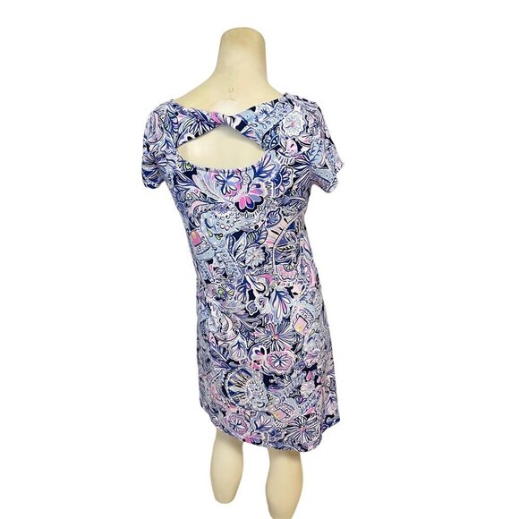 Lilly Pulitzer Bay Dress Blue Namaste in Jungle Size XS - Picture 6 of 8